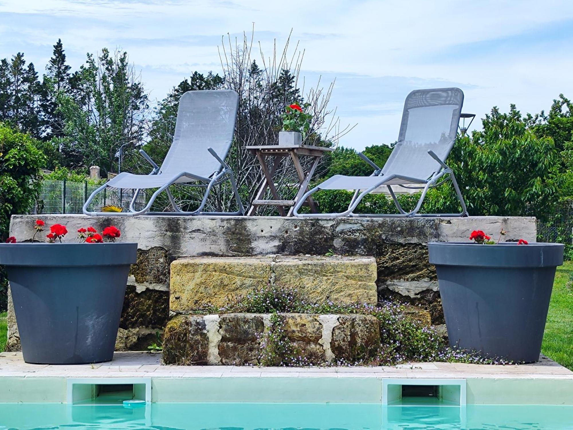 Jolie Villa Avec Piscine Dans Le St Emilionnais Sainte-Terre Exteriér fotografie